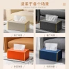 Light luxury paper tissue box, creative and simple living room, home, bedroom tissue box, high-end leather tissue box for hotels and restaurants Item Picture